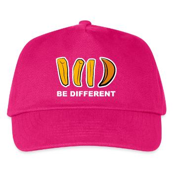 Anders, Different, Aussenseiter, Pommes, Geschenk, - Kinder Basecap - Fuchsia - Vorne