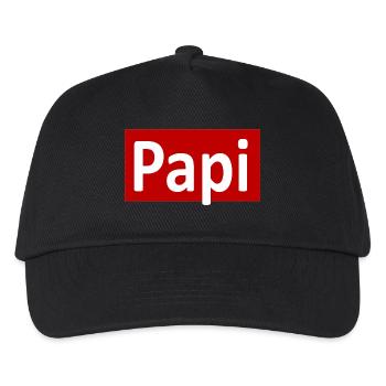 Papi Geschenk idee - Kinder Basecap - Schwarz - Vorne