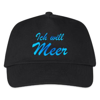 Ich will Meer - Kinder Basecap - Schwarz - Vorne