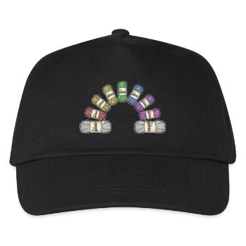 Arc-en-ciel ou fil - Casquette de baseball Enfant - noir - Devant