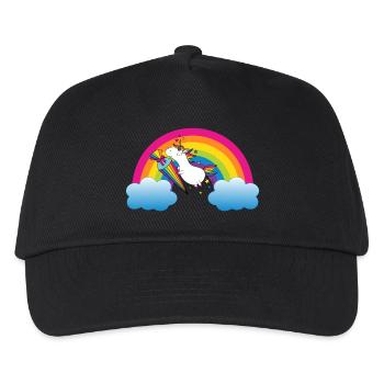 Inscription aux licornes - Casquette de baseball Enfant - noir - Devant