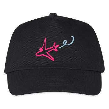 aviation_airplane - Kids’ Baseball Cap - black - Front