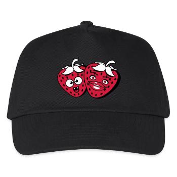 team paar paerchen liebe verliebt frau weiblich ma - Kinder Basecap - Schwarz - Vorne