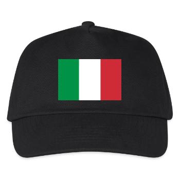 Italy tricolor flag - Kids’ Baseball Cap - black - Front