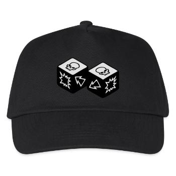 Double Skull - Casquette de baseball Enfant - noir - Devant
