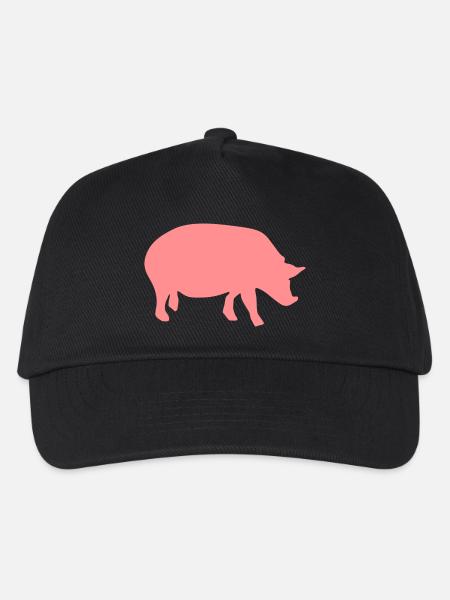 schwein - Kinder Basecap - Schwarz