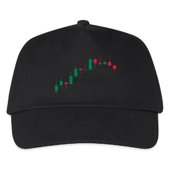 Stocks Chart Trading - Kinder Basecap - Schwarz - Vorne