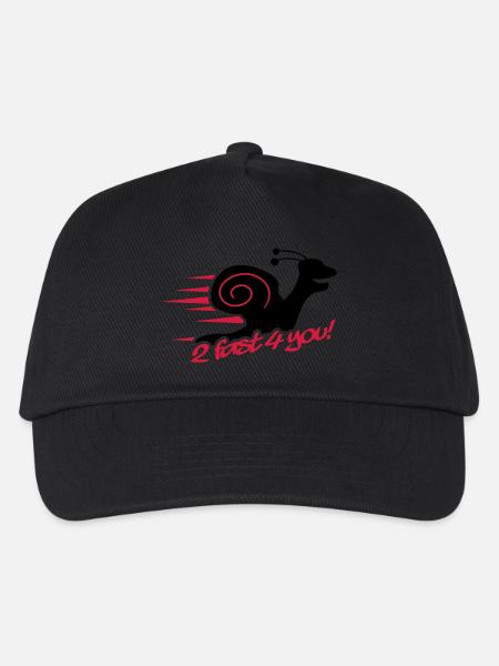 2 Fast 4 You Snail - Kinder Basecap - Schwarz