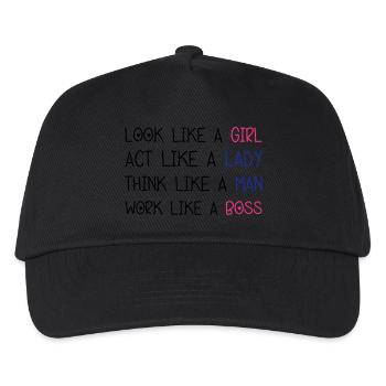 Look Like A Girl - Casquette de baseball Enfant - noir - Devant