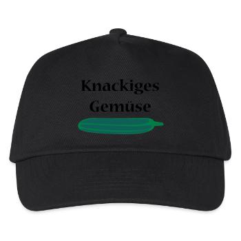 Gurke - Kinder Basecap - Schwarz - Vorne