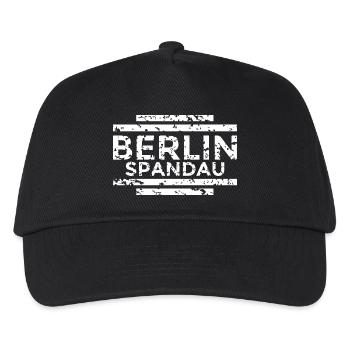 Berlin Spandau (Vintage/Weiß) - Kinder Basecap - Schwarz - Vorne