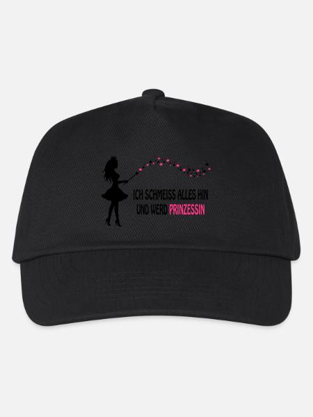 Prinzessin - Schmeiss alles hin! - Kinder Basecap - Schwarz