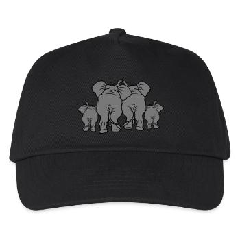 familie liebe paar paerchen 2 baby kind kleines ka - Kinder Basecap - Schwarz - Vorne
