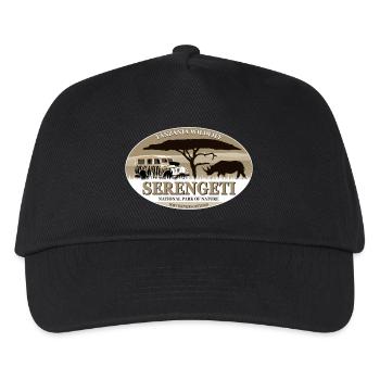 Serengeti - Rhino & Jeep Safari - Nashorn - Kinder Basecap - Schwarz - Vorne