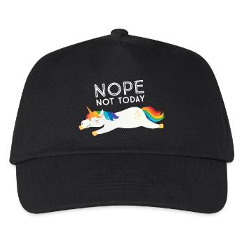 Nope. Not Today - Cute Unicorn - Casquette de baseball Enfant - noir - Devant