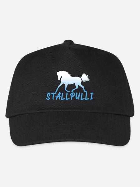 Stallpulli Pferd Reiten Reitstall Reiterhof Stall - Kinder Basecap - Schwarz
