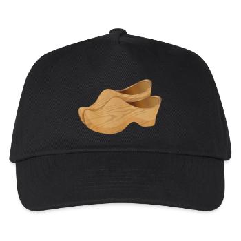 Zwei holländische Holzschuhe auch Clogs genannt - Kinder Basecap - Schwarz - Vorne