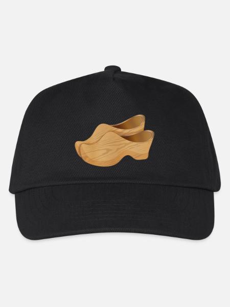 Zwei holländische Holzschuhe auch Clogs genannt - Kinder Basecap - Schwarz