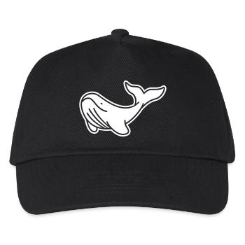 Majestic Whale – Ocean & Animal Welfare Design - Kids’ Baseball Cap - black - Front