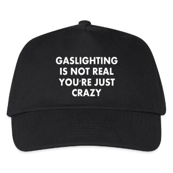 gaslighting is not real - Kids’ Baseball Cap - black - Front