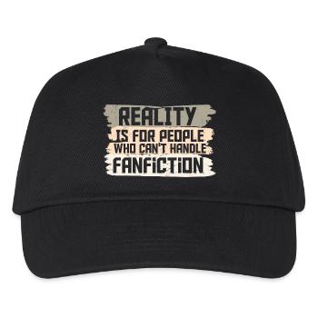 Reality and Fanfiction Mashup Design - Kinder Basecap - Schwarz - Vorne