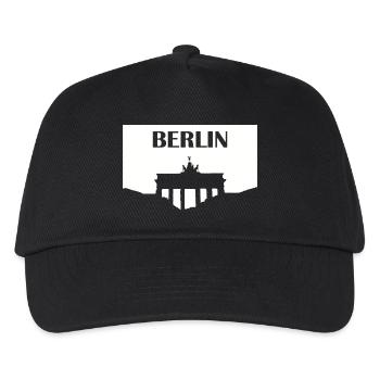 Porte de Brandebourg de Berlin blanc - Casquette de baseball Enfant - noir - Devant