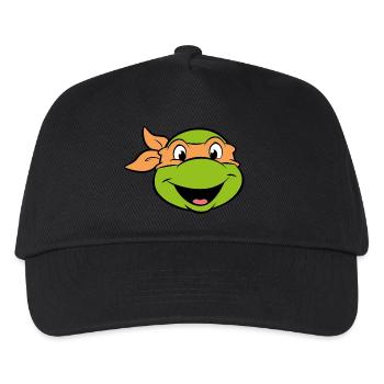 Teenage Mutant Ninja Turtles Michelangelo Kostüm - Kinder Basecap - Schwarz - Vorne
