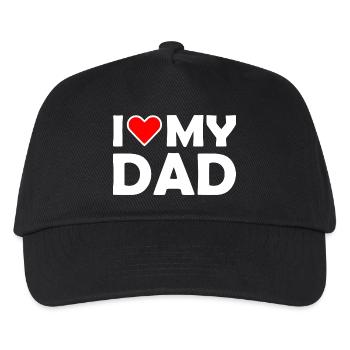 I love my dad - Kinder Basecap - Schwarz - Vorne