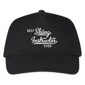Ski instructor - Kids’ Baseball Cap - black - Front