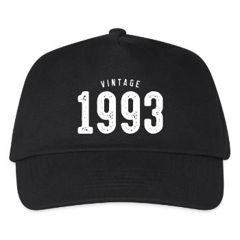 Vintage 1993 Typography - Kids’ Baseball Cap - black - Front