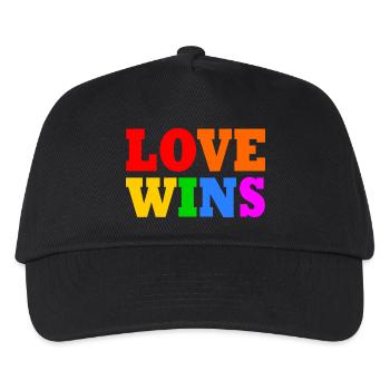 Love wins - Kids’ Baseball Cap - black - Front