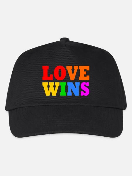 Love wins - Kinder Basecap - Schwarz