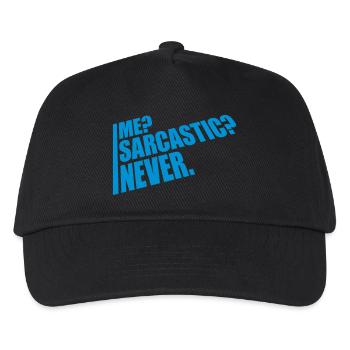 me sarcastic never quote - Kids’ Baseball Cap - black - Front