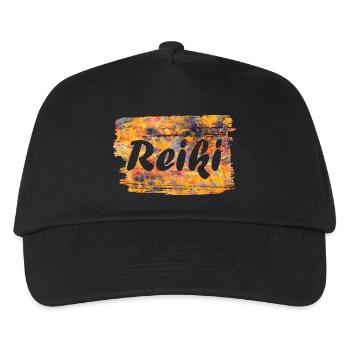 reiki schriftzug e 280 - Kinder Basecap - Schwarz - Vorne