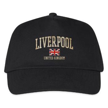 T-shirt emblème vintage Liverpool UK - Casquette de baseball Enfant - noir - Devant