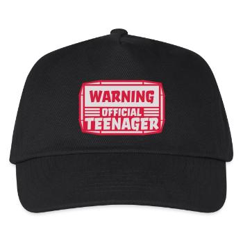 avertissement citation officielle d’adolescent - Casquette de baseball Enfant - noir - Devant
