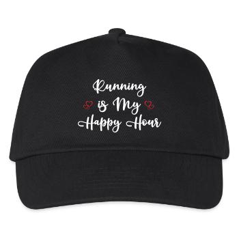 Running is My Happy Hour - Kids’ Baseball Cap - black - Front