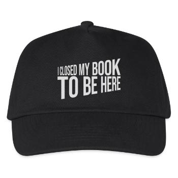 I closed my book - Kids’ Baseball Cap - black - Front