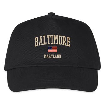 Style du drapeau vintage de Baltimore - Casquette de baseball Enfant - noir - Devant