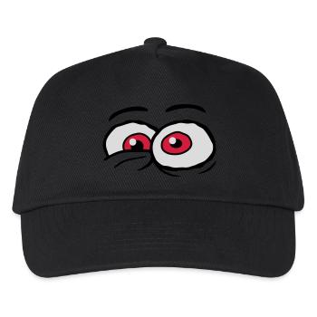 Comic Eyes Crazy Design - Kids’ Baseball Cap - black - Front