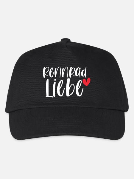 Rennrad Liebe! Fahrrad Sport Radsport Geschenk - Kinder Basecap - Schwarz