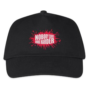 nobody cares work harder - Kids’ Baseball Cap - black - Front