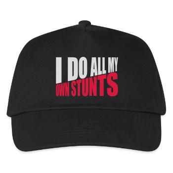 all my own stunts - Kids’ Baseball Cap - black - Front