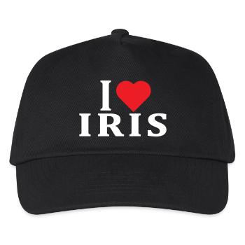 t-shirt J’aime Iris idée cadeau t-shirt - Casquette de baseball Enfant - noir - Devant