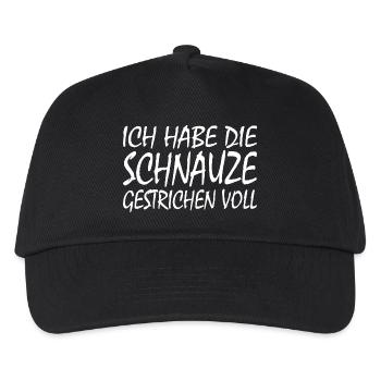 ich habe die schnauze gestrichen voll - Kinder Basecap - Schwarz - Vorne