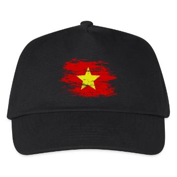 Drapeau du Vietnam utilisé - Casquette de baseball Enfant - noir - Devant