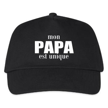 Mein Vater ist einzigartig - Kinder Basecap - Schwarz - Vorne