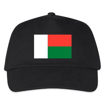Madagaskar Flagge - Kinder Basecap - Schwarz - Vorne