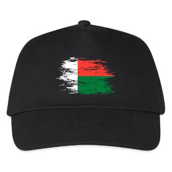 Madagaskar Flagge used - Kinder Basecap - Schwarz - Vorne