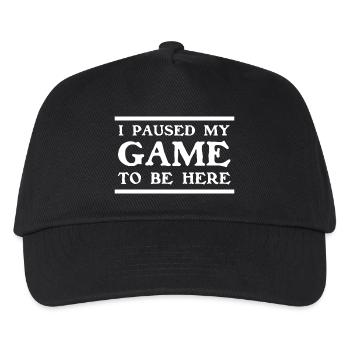 I paused my game to be here - Kids’ Baseball Cap - black - Front